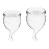 Copas Menstruales Feel Secure Transparent Pack De 2