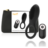 Coquette Chic Desire - Anillo Vibrador Control Remoto Recargable Negro / Gold