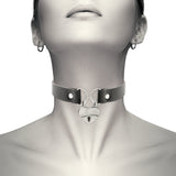 Coquette Chic Desire - Collar Cuero Vegano Accesorio Corazón Con Llave