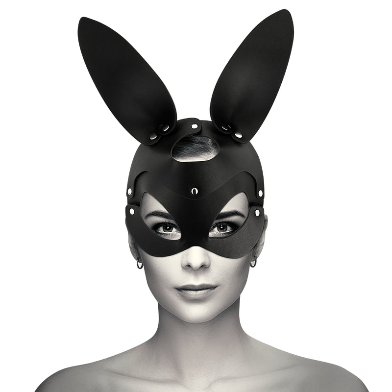 Coquette Chic Desire - Mascara Cuero Vegano Con Orejas De Conejo