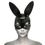 Coquette Chic Desire - Mascara Cuero Vegano Con Orejas De Conejo