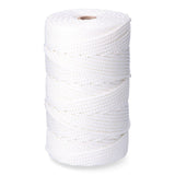 Cordón Trenzado Poliéster Granete Blanco, Calibre 5 Mm X 200 M
