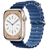 Correa Apple Watch 42/44/45/49mm Wave Azul Marino+Azul
