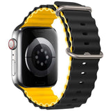 Correa Apple Watch 42/44/45/49mm Wave Negro+Amarillo