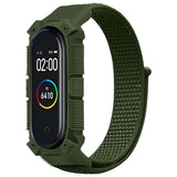 Correa De Nailon Rugerizada Verde Para Xiaomi Mi Smart Band 6 / Mi Band 5 / Amazfit Band 5
