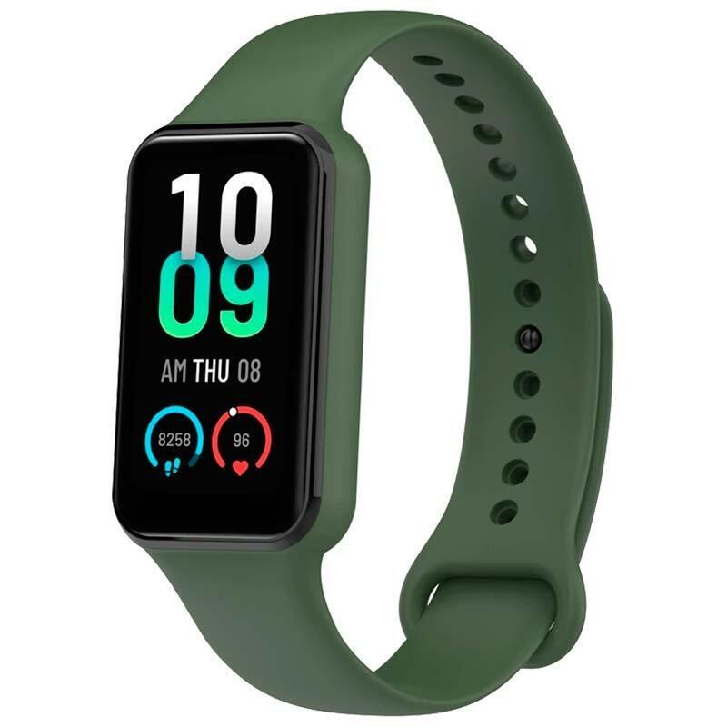 Correa De Silicona Amazfit Band 7 Verde Oscuro