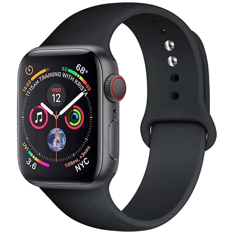 Correa De Silicona Apple Watch 42/44/45/49mm (Negro)