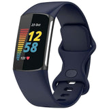 Correa De Silicona Fitbit Charge 5 / Charge 6 Azul Oscuro