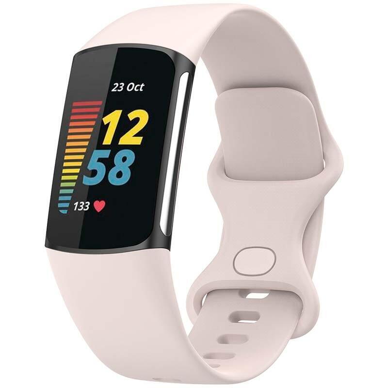 Correa De Silicona Fitbit Charge 5 / Charge 6 Marfil
