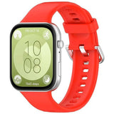 Correa De Silicona Huawei Watch Fit 3 Rojo