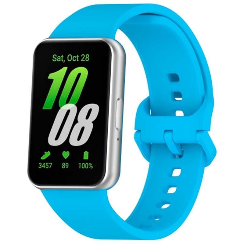 Correa De Silicona Samsung Galaxy Fit 3 Azul Claro