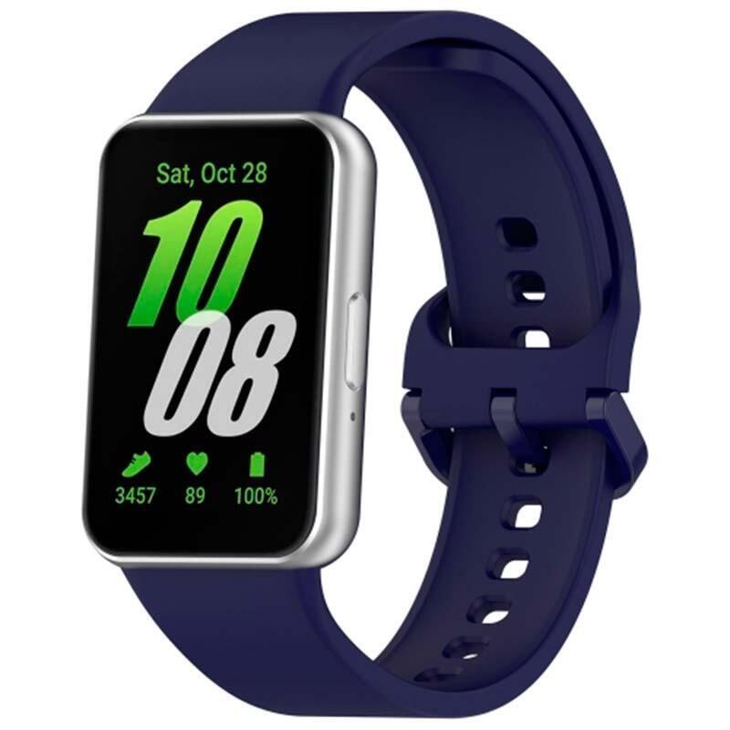 Correa De Silicona Samsung Galaxy Fit 3 Azul Oscuro