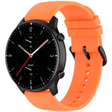 Correa De Silicona Universal 22mm Naranja Para Smartwatch Xiaomi/Amazfit/Samsung/Huawei/Realme/Ticwatch