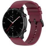 Correa De Silicona Universal 22mm Vino Para Smartwatch Xiaomi/Amazfit/Samsung/Huawei/Realme/Ticwatch