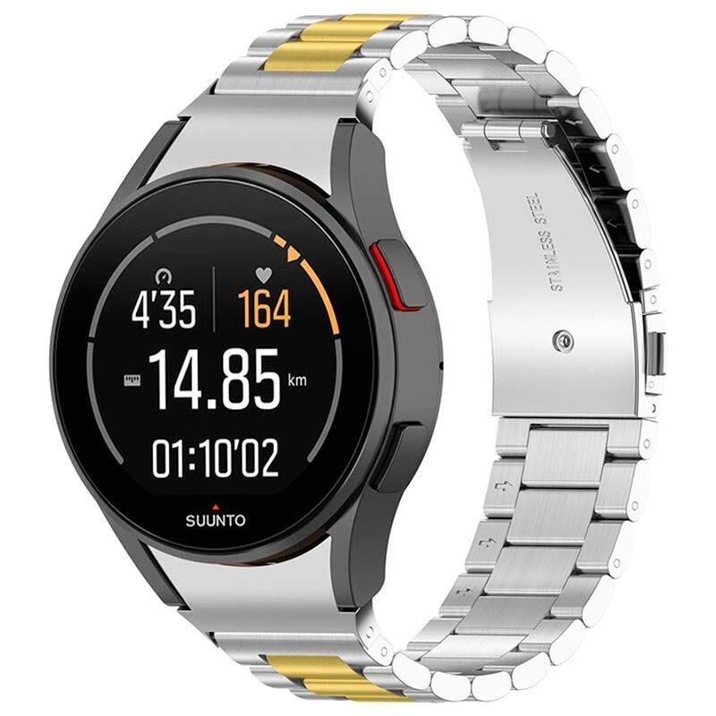 Correa Metal Eslabones Samsung Galaxy Watch 4/5/6 Plata+Dorado