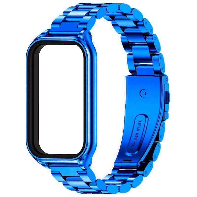 Correa Metal Eslabones Xiaomi Mi Smart Band 8 Active / Redmi Smart Band 2 Azul
