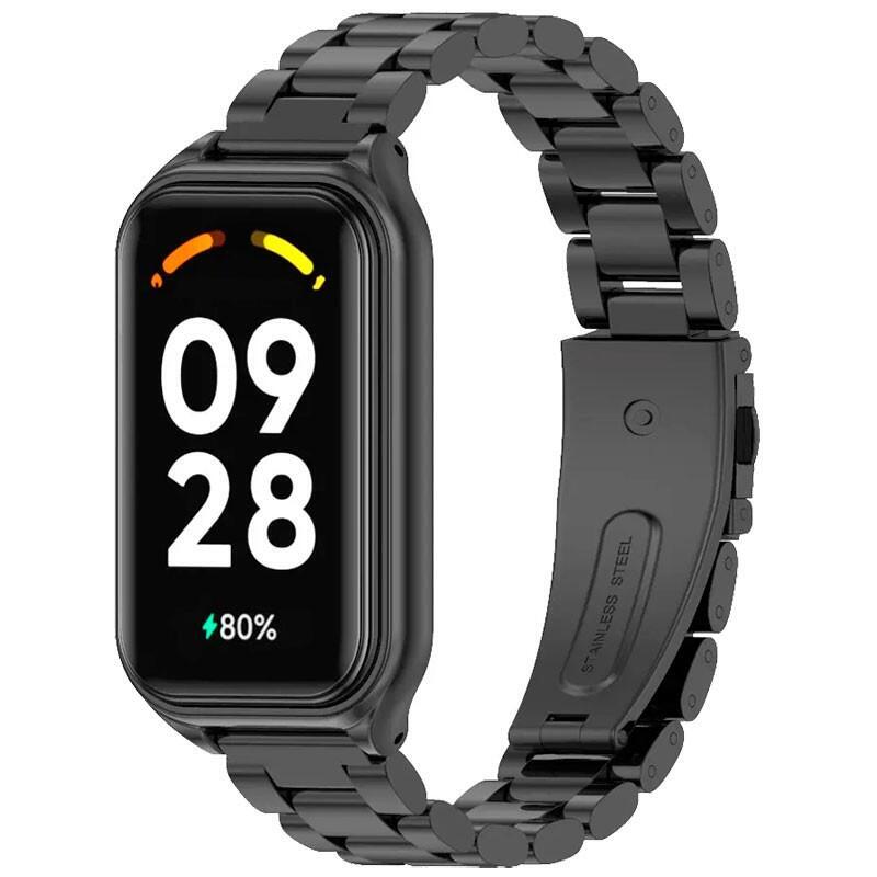 Correa Metal Eslabones Xiaomi Mi Smart Band 8 Active / Redmi Smart Band 2 Negro