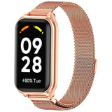 Correa Milanesa Magnética Xiaomi Mi Smart Band 8 Active / Redmi Smart Band 2 Dorado Rosa
