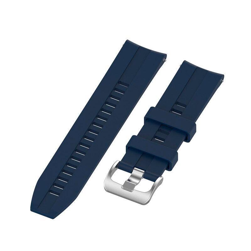 Correa Universal Silicona 22mm Para Smartwatch Xiaomi/Amazfit/Samsung/Huawei/Realme/Ticwatch (Azul Oscuro)