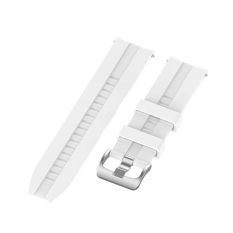 Correa Universal Silicona 22mm Para Smartwatch Xiaomi/Amazfit/Samsung/Huawei/Realme/Ticwatch (Blanco)