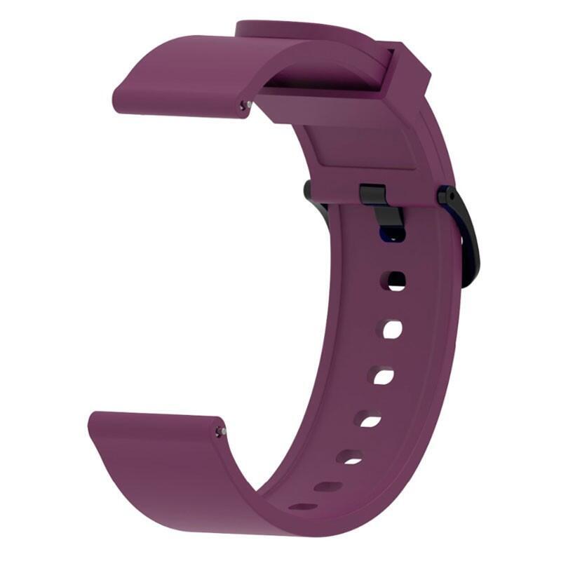 Correa Universal Silicona Gum 20mm Para Smartwatch Xiaomi/Amazfit/Samsung/Huawei/Realme/Ticwatch (Violeta)