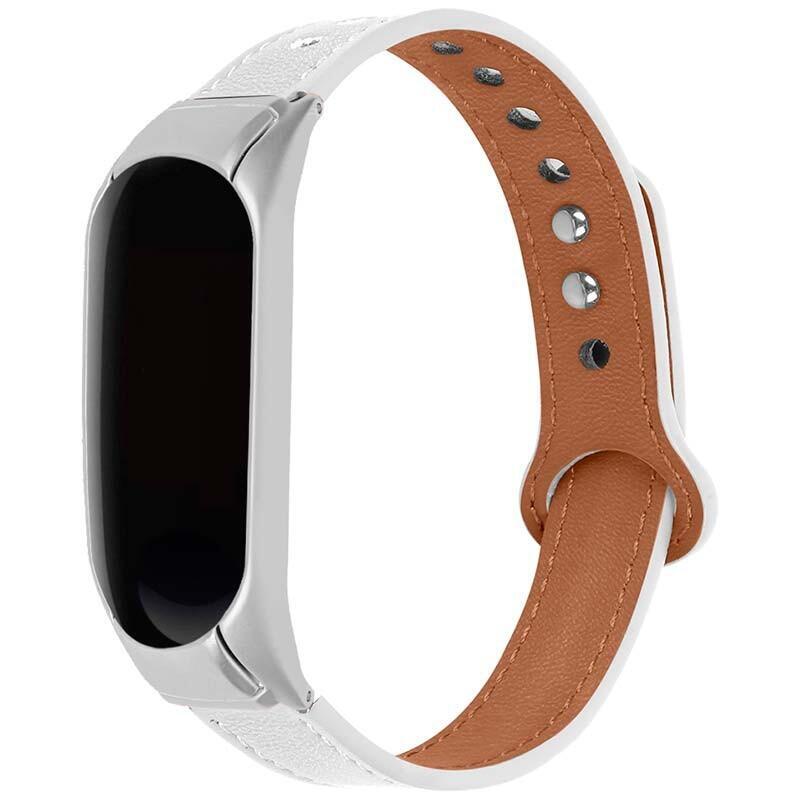 Correa Xiaomi Mi Smart Band 6 / Mi Band 5 / Amazfit Band 5 Cuero Clip Marrón