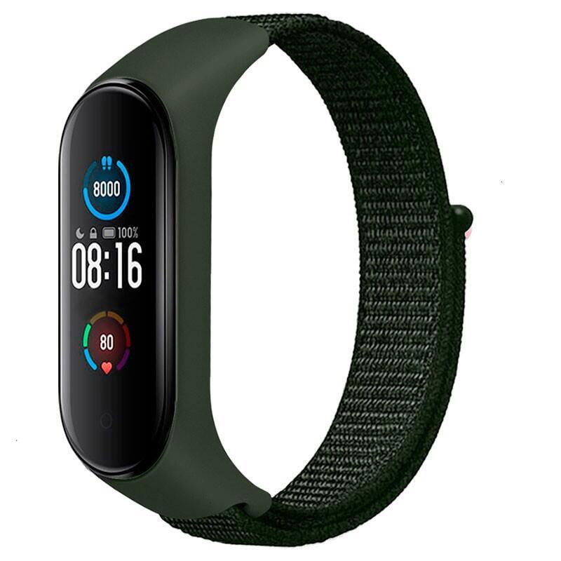 Correa Xiaomi Mi Smart Band 6 / Mi Band 5 / Amazfit Band 5 Nailon (Verde)