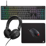 Corsair Gaming Bundle Corsair K55 Core Rgb + Corsair Harpoon Rgb Pro + Corsair Mm100 + Corsair Hs35 V2