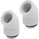 Corsair Hydro X Series 45° Rotary Pack 2 Adaptadores Blanco