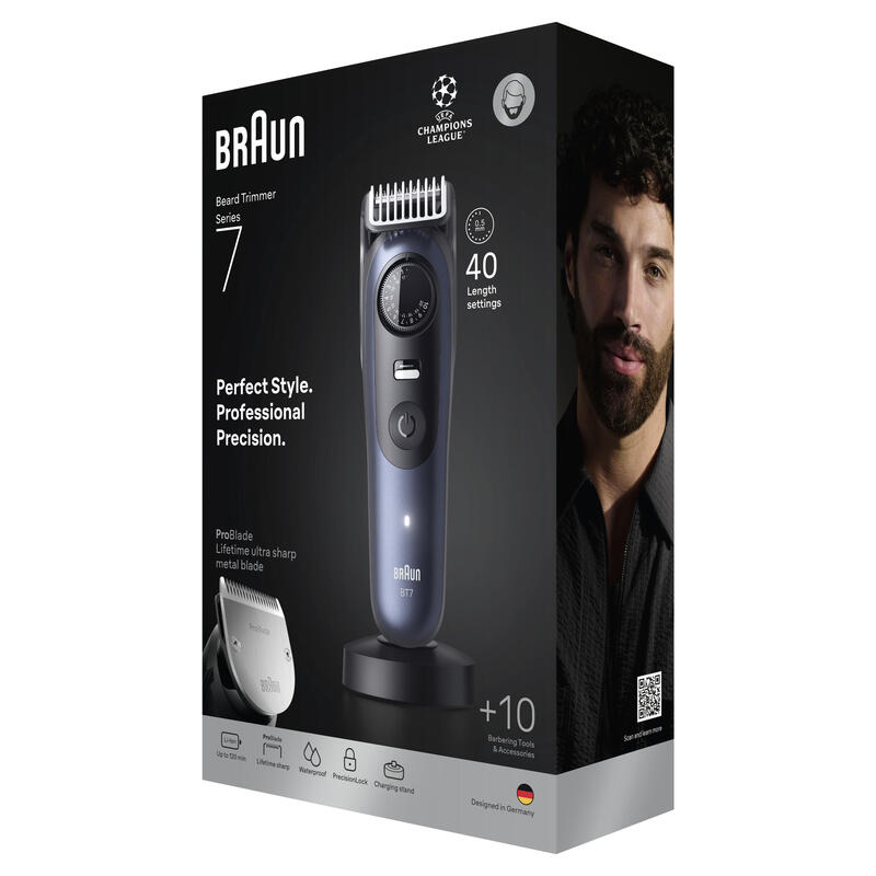 Cortapelo Braun Beard Trimmer Bt7540 Blk Blu
