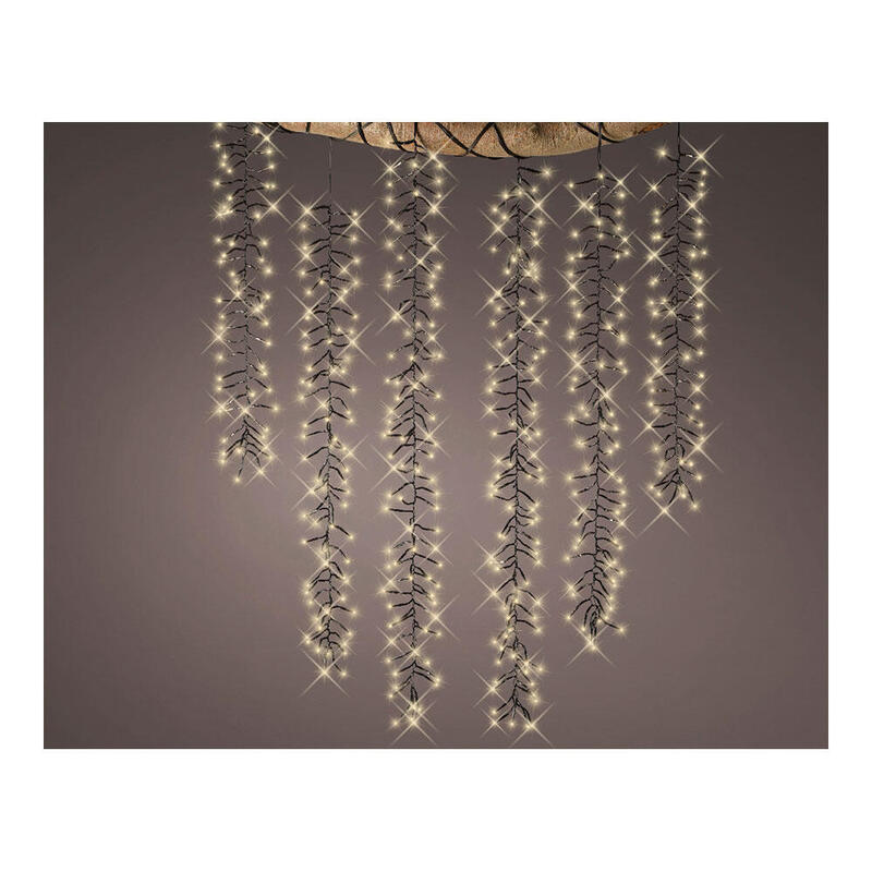 Cortina Cascada Ideal Para Árboles Con 8 Funciones 200cm 480 Leds
