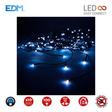 Cortina Easy-Connect 2x1m 10 Tiras 100 Leds Azul 30v (Interior-Exterior) Edm Total 1,8w