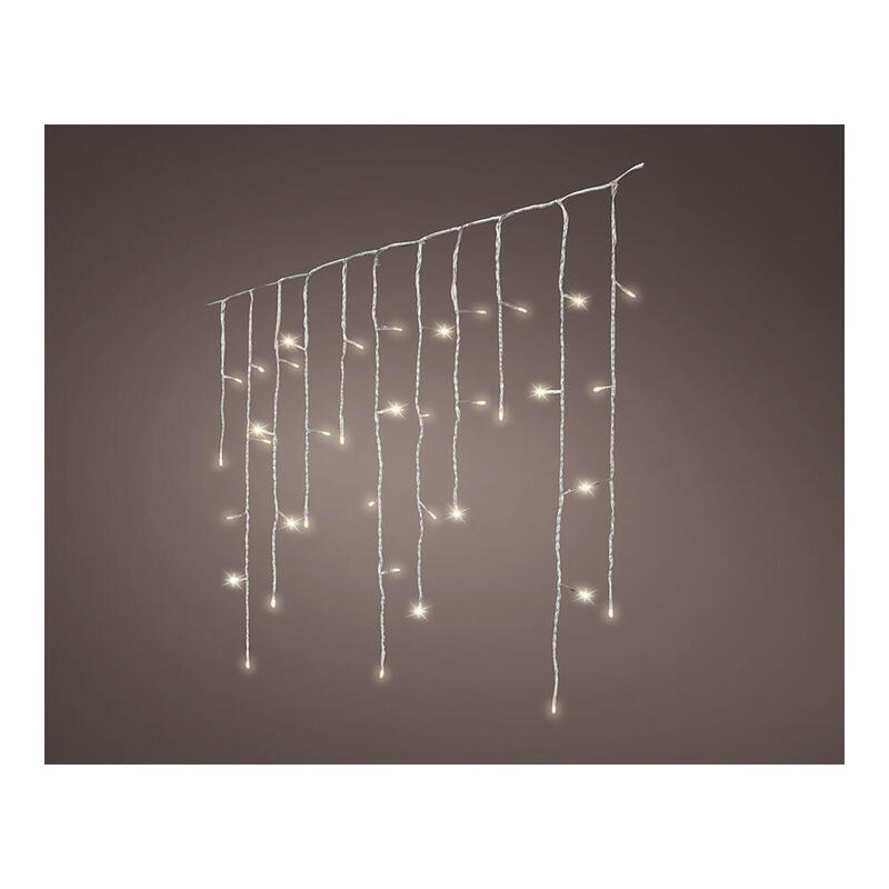 Cortina Led Icicle Lights Parpadeante 5,8m 240 Leds Luz Calida