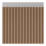 Cortina Para Puerta Modelo Ferrara Opaco Color Marrón-Marfil 90 X 210 Cm