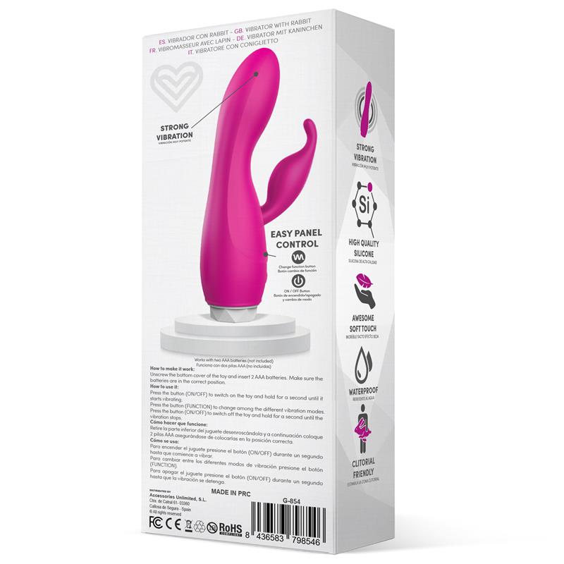 Couby Vibrador De Conejito Silicona Rosa