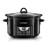 Crockpot Olla De Cocción Lenta 4.7 Litros Temporizador Cuenta Atrás Programable Negro Sccprc507b