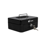 Cromad Cr1224 Caja De Caudales Metalica - Cerradura De Llave - 3 Compartimentos - Asa De Transporte - 90x200x160mm