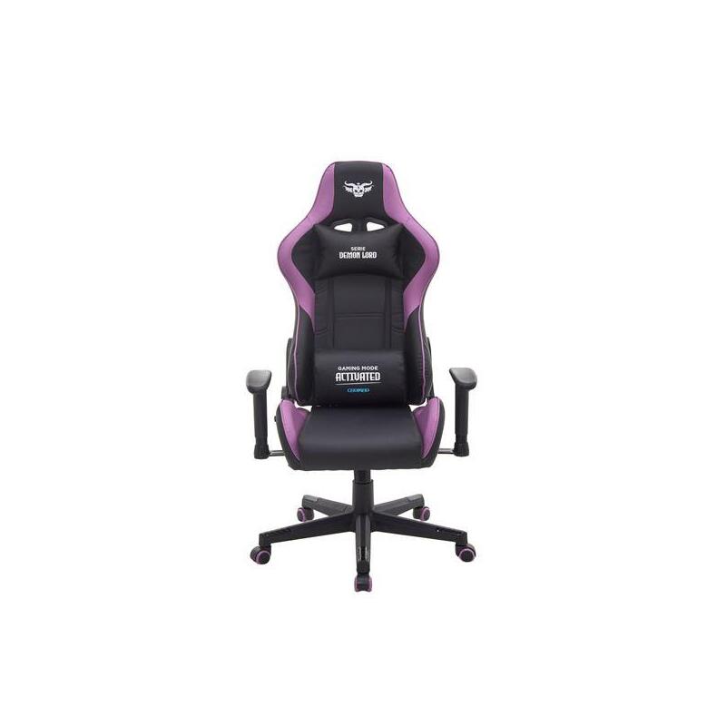Silla Gaming Cromad Serie Demon Lord  Estructura Robusta - Piel Sintetica De Alta Calidad - Altura Regulable Con