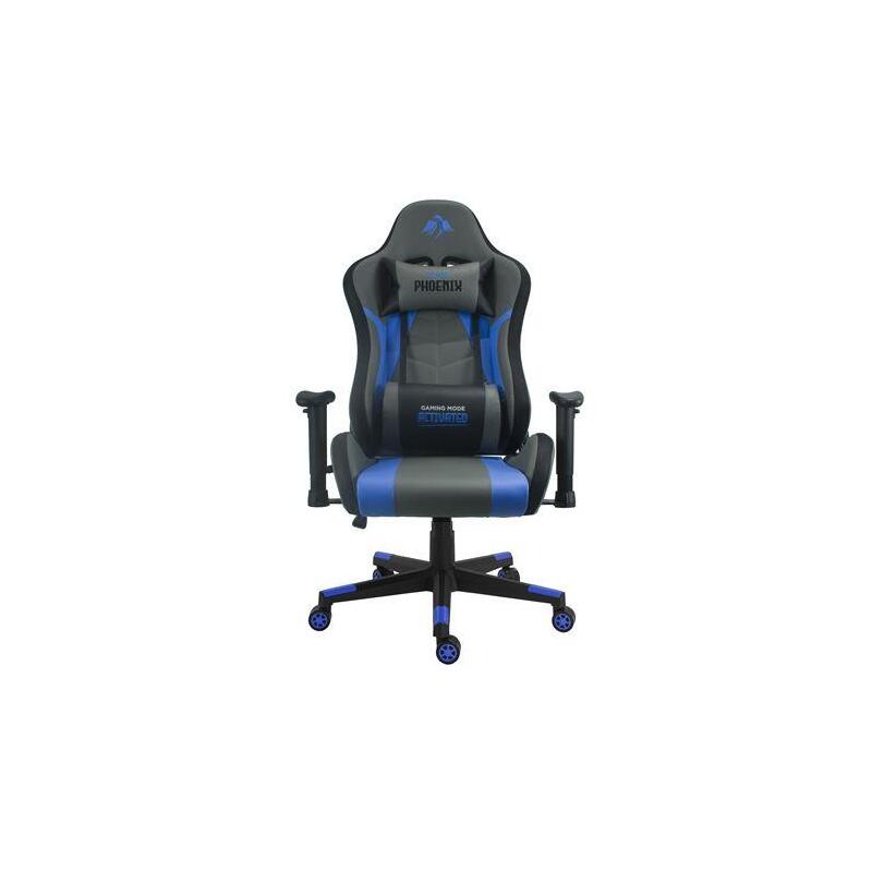 Cromad Silla Gaming Premium - Base De 350mm - Piston De Gas Clase 2 - Altura Regulable - Ruedas De Nailon De 60mm -