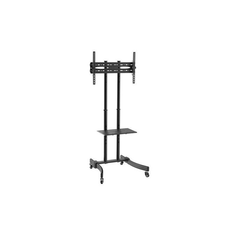 Cromad Soporte De Suelo Con Ruedas Para Tv 37"-70" - Bloqueo De Ruedas - Bandeja Multiusos - Peso Max 40kg - Vesa 600x400mm