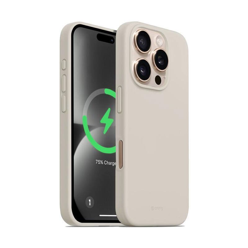 Crong Color Cover Magnetic Do Iphone 16 Pro Kamienny Bez