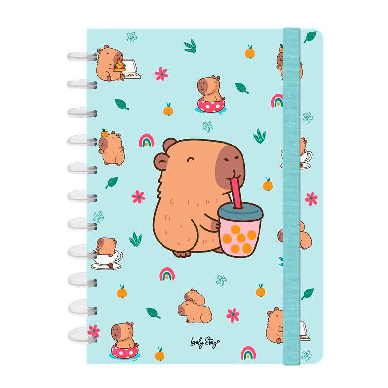 Cuaderno A4 Bubble Tea Capibara