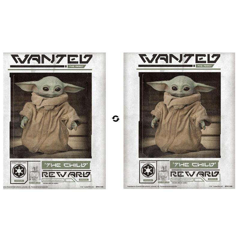 Cuadro 3d Wanted The Child Mandalorian Star Wars