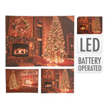 Cuadro Decorativo Con Led 38x1,5x28cm Modelo Chimenea