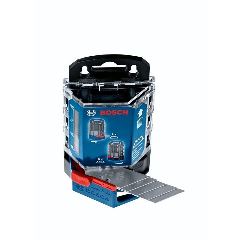 Cuchillas De Repuesto Bosch Professional Para Cuchillos Universales Professional, 50 Piezas, Hojas Trapezoidales De Repuesto Para Cuchillos 63 X 19 Mm 1600a01v3j