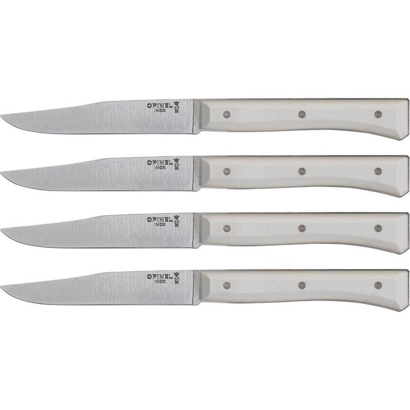 Cuchillos De Mesa Opinel Faceta Set De 4 Blancos
