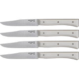 Cuchillos De Mesa Opinel Faceta Set De 4 Blancos