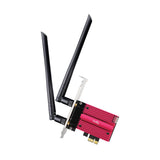 Cudy Adaptador De Red Pcie Tribanda Wifi 7 Be9300 - Bluetooth 5.4 - Disipador Termico - Negro/Rojo