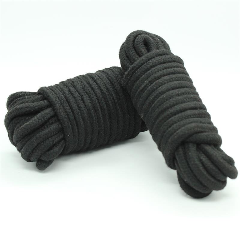 Cuerda Bondage De Algodón 10 Metros Negro
