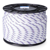 Cuerda Driza Trenzado Poliéster Blanco Distintivo, Calibre 16 Mm X 100 M